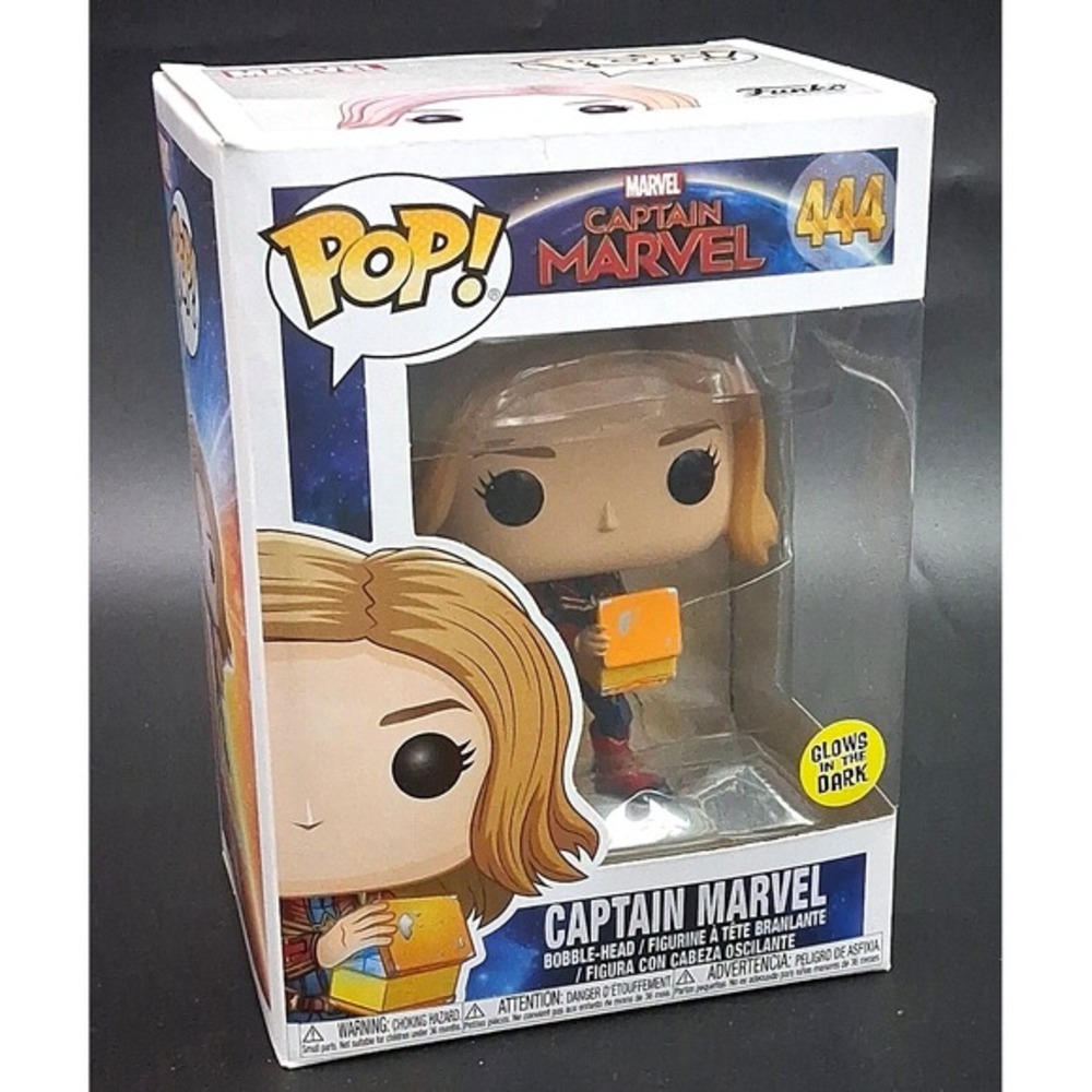 FUNKO POP! Marvel #444 Captain Marvel - Glows in the Dark Vinyl Figure New